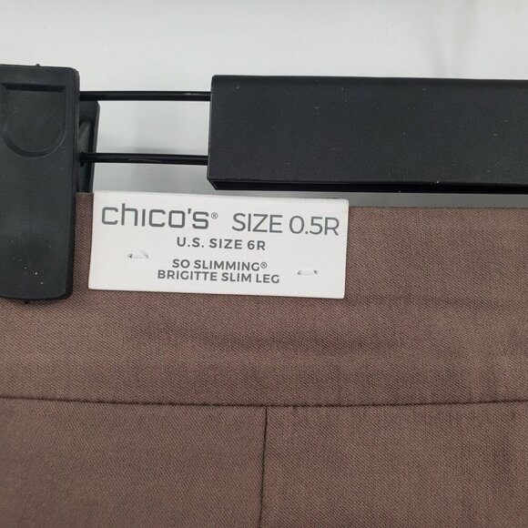 Chico's So Slimming 360 Brigitte Basic Slit Ankle Pants Women Size 6 NWT - Picture 6 of 14